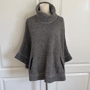 Massimo Dutti Charcoal Poncho